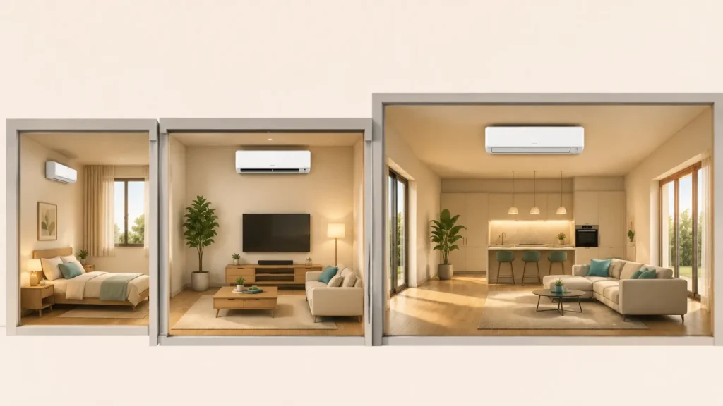 Dimensionamento condizionatore a pompa di calore: BTU consigliati per camera, soggiorno e open-space